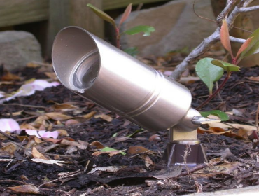 Brushed Chrome Garden Lights